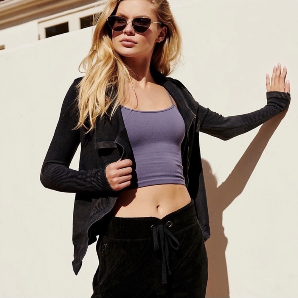 Free people movement Moto jacket with stretch